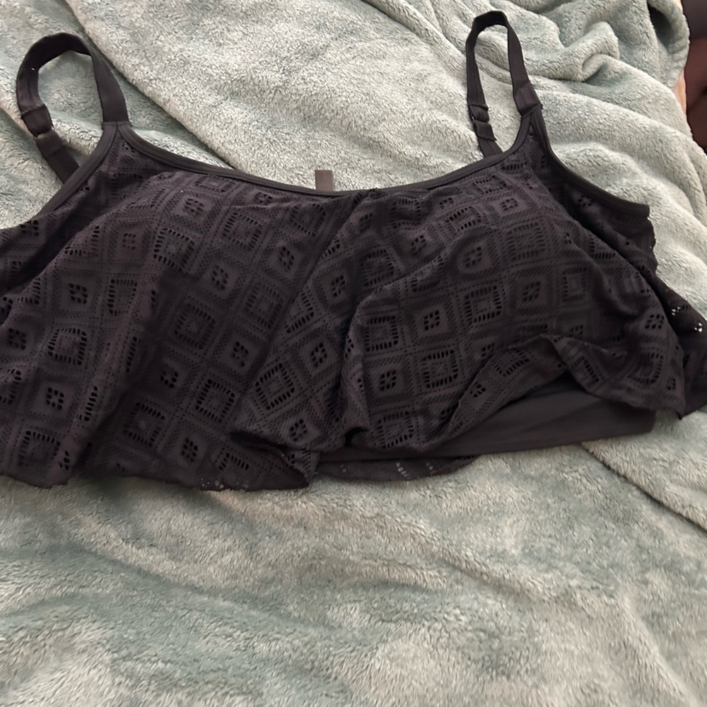 Black Women's Swim Top